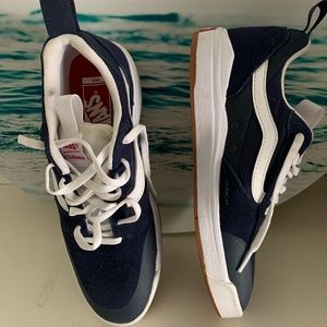 New Blue Hairy Suede Old Skool Vans White Drip